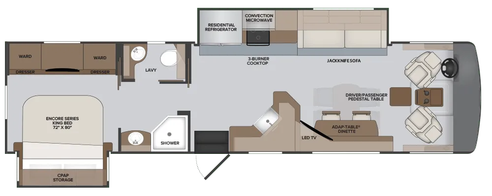 2026 Holiday Rambler Vacationer 35GL floor plan