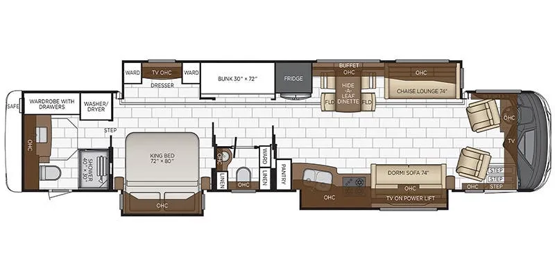 Newmar Mountain Aire 4535 floor plan