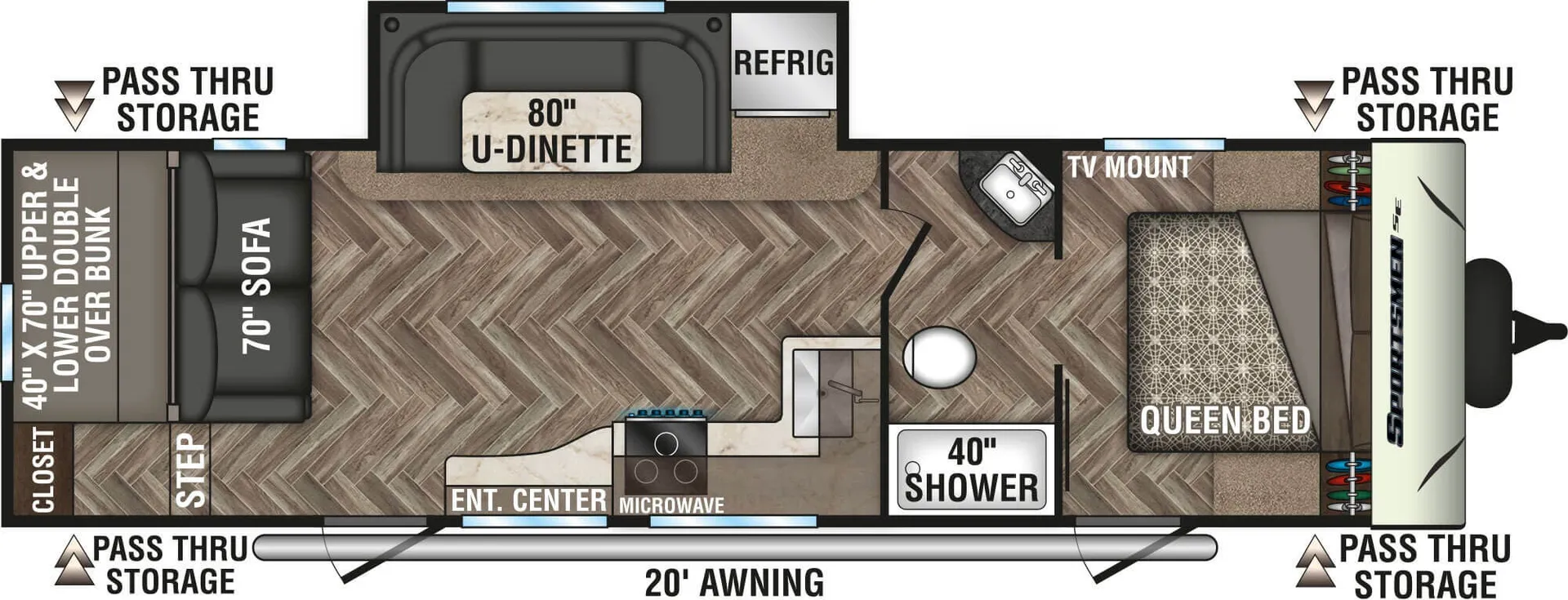 K-Z Sportsmen SE 281BHSE floor plan