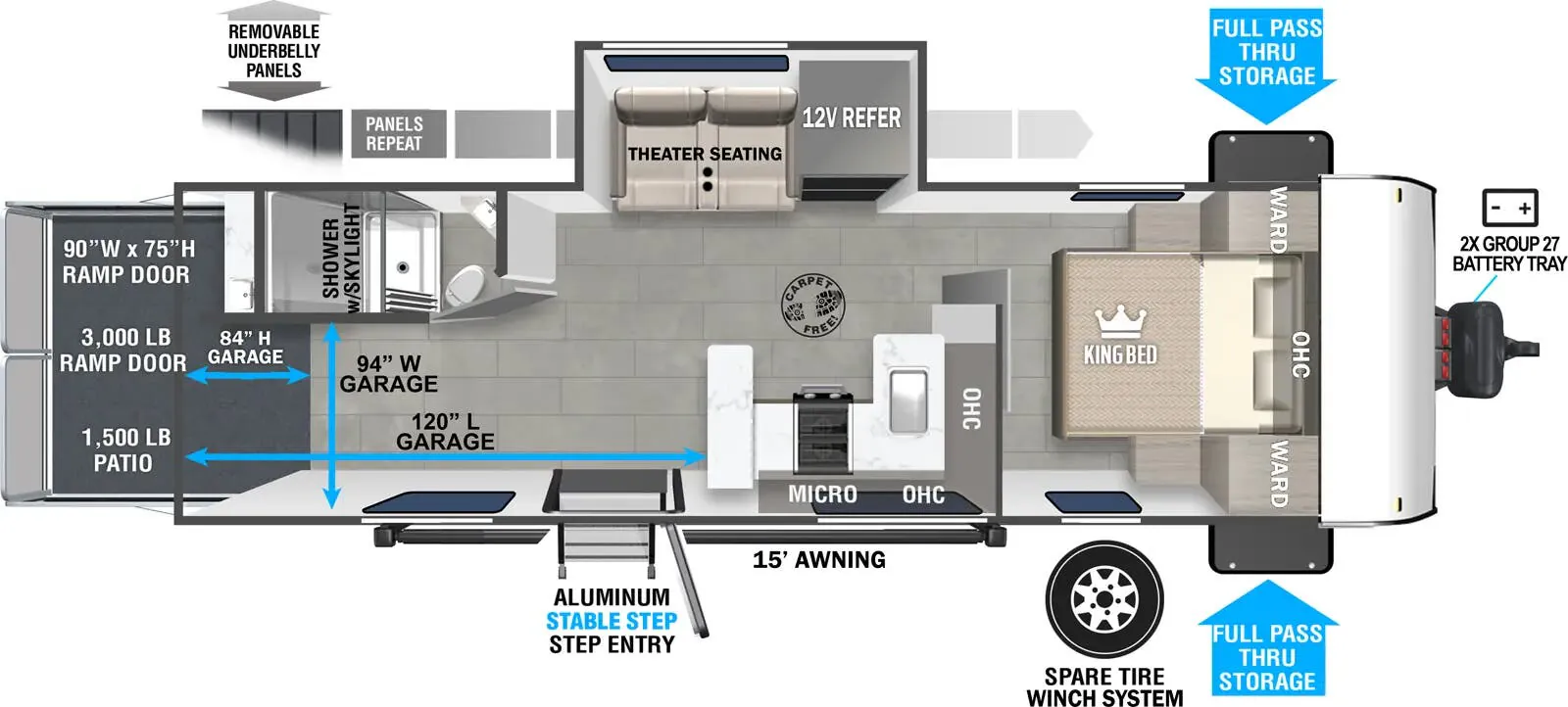 Forest River Wildwood FSX Max Series 262VC floor plan