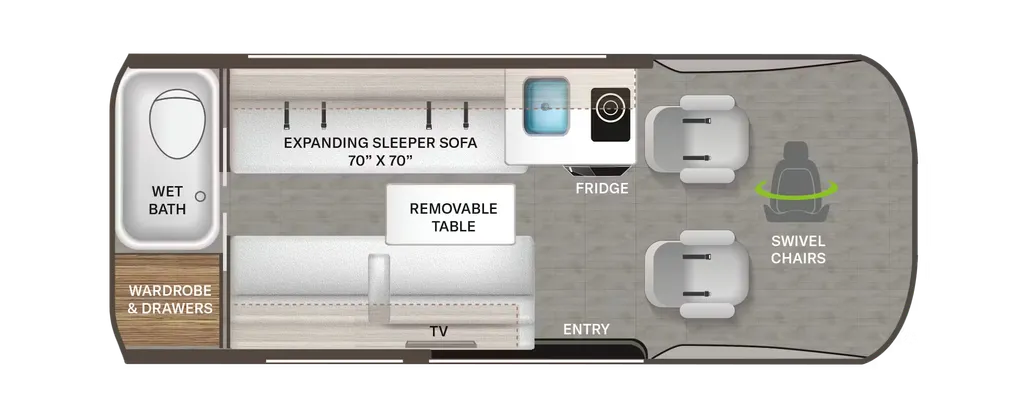 2027 Thor Motor Coach Sanctuary 19A floor plan