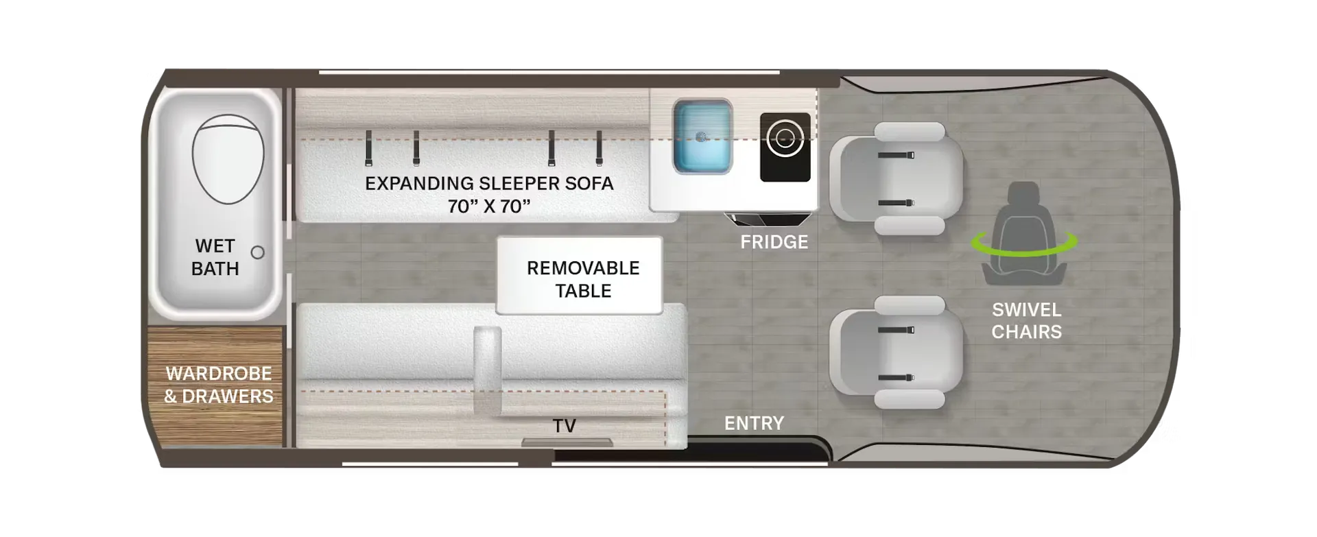 2027 Thor Motor Coach Sanctuary 19A - Floor plan