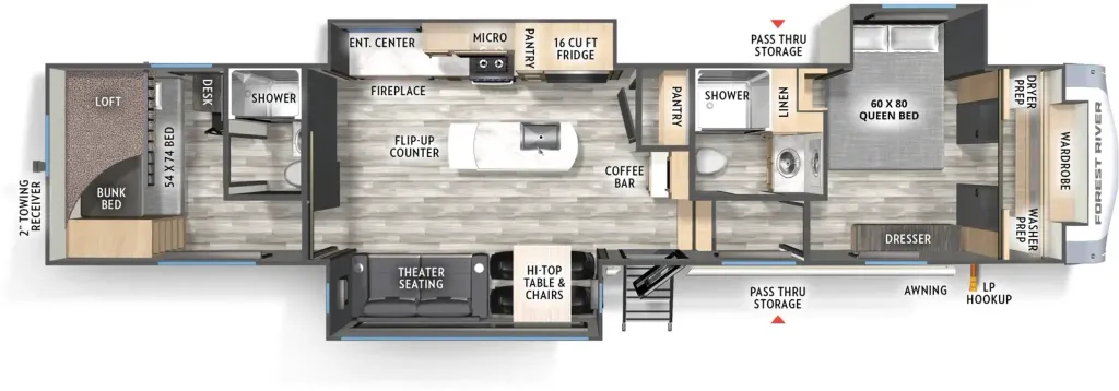 2026 Forest River Cardinal 34CRIB floor plan