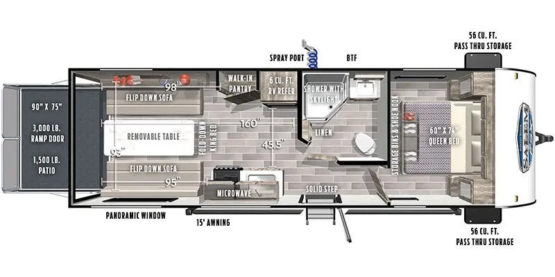 Forest River Salem FSX 210RT floor plan
