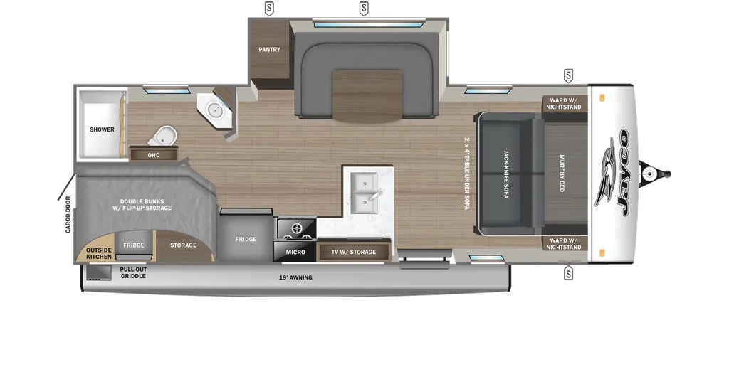 2026 Jayco Jay Feather 21MBH floor plan