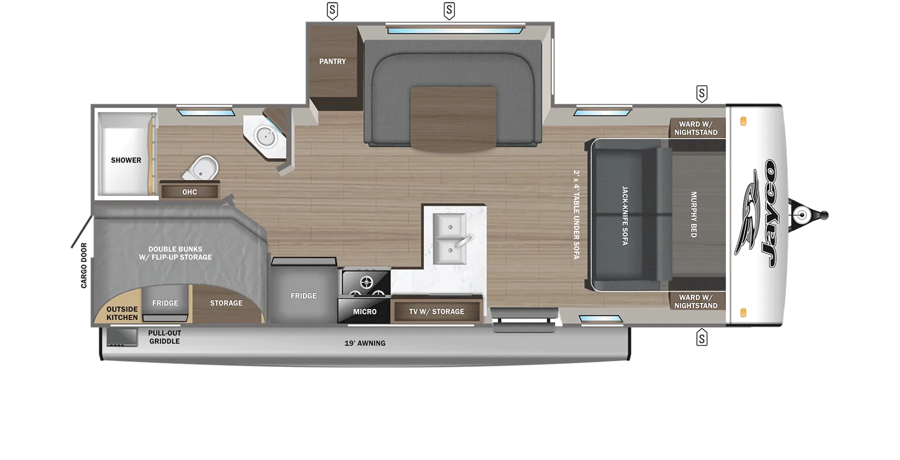 2026 Jayco Jay Feather 21MBH - Floor plan