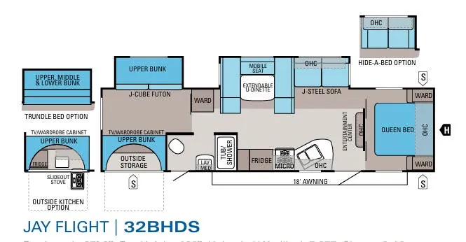 Jayco Jay Flight 32BHDS floor plan