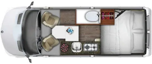 Roadtrek SS Agile Base floor plan