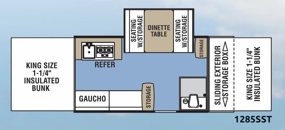 Coachmen Clipper Classic 1285SST floor plan