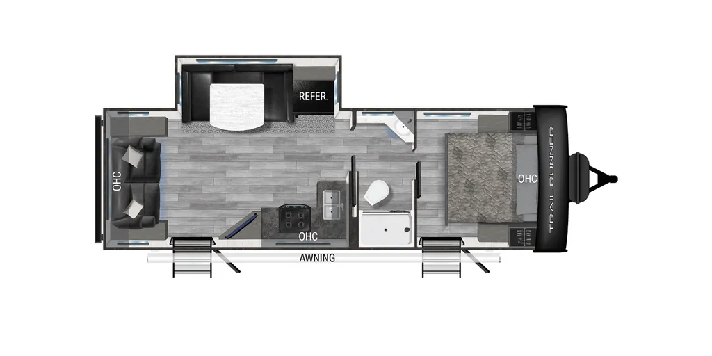 2025 Heartland Trail Runner 255RL floor plan