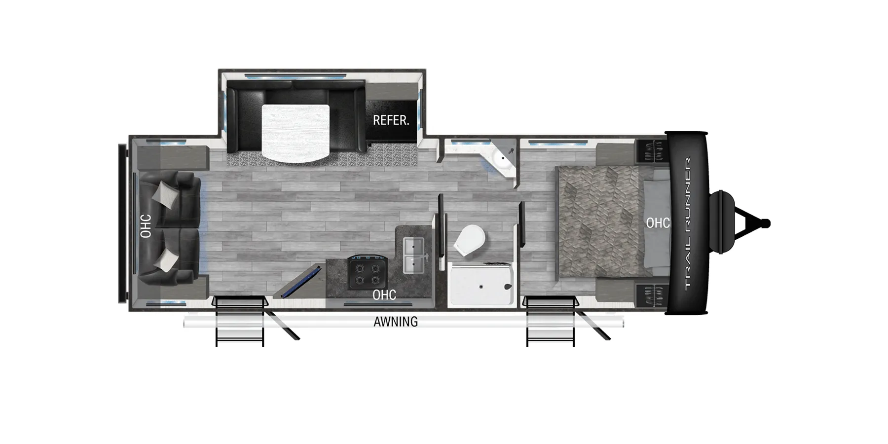2025 Heartland Trail Runner 255RL - Floor plan