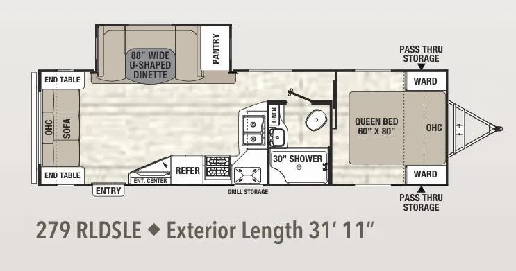 Coachmen Freedom Express Liberty Edition 279 RLDSLE floor plan
