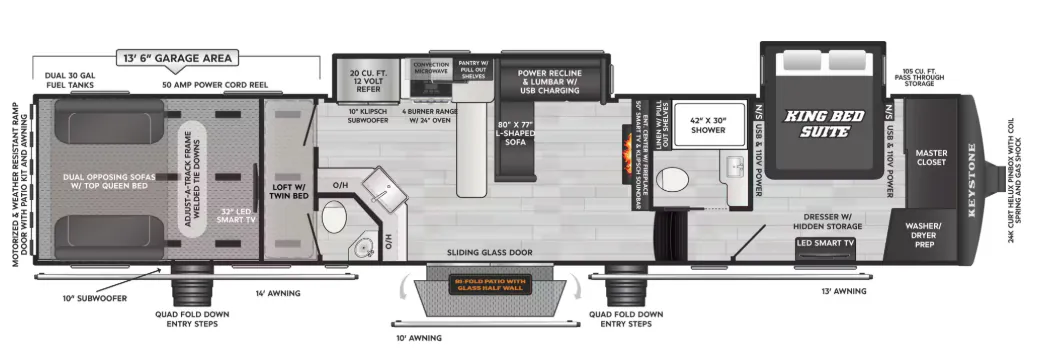 Keystone Raptor 444 floor plan