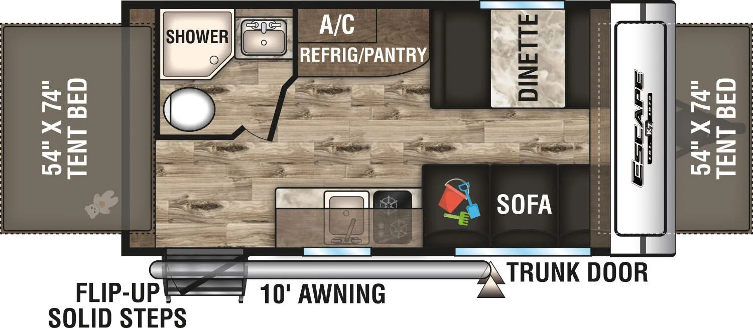 K-Z Escape E160RBT floor plan