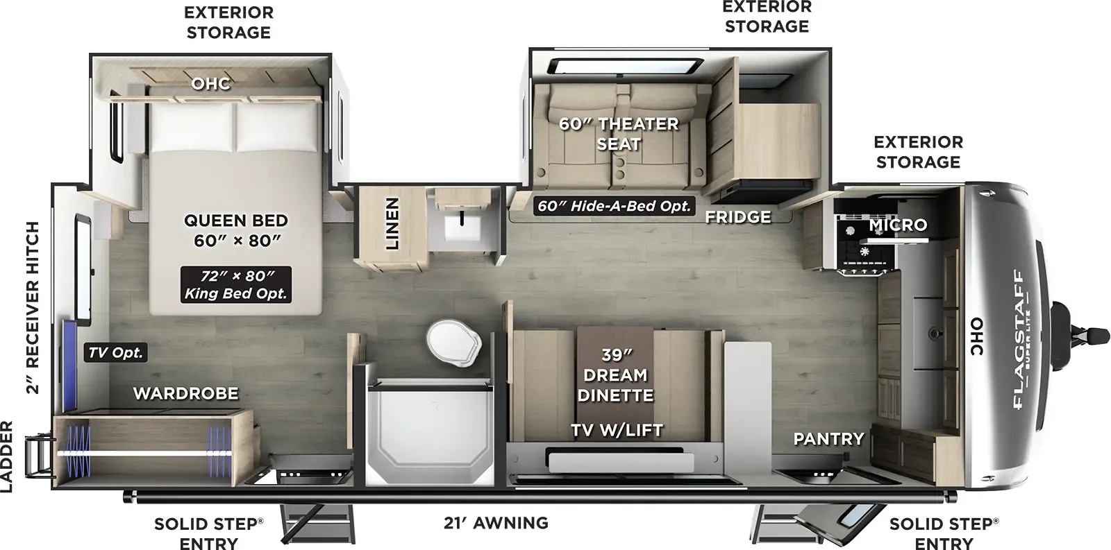 2026 Forest River Flagstaff Super Lite 26SFK - Floor plan