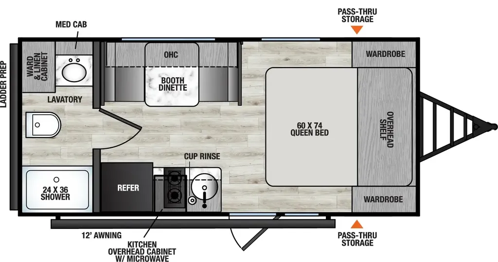 2027 Coachmen Clipper 17FQ floor plan