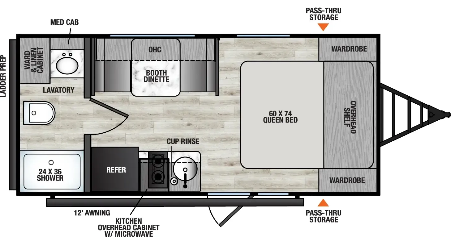 2027 Coachmen Clipper 17FQ - Floor plan