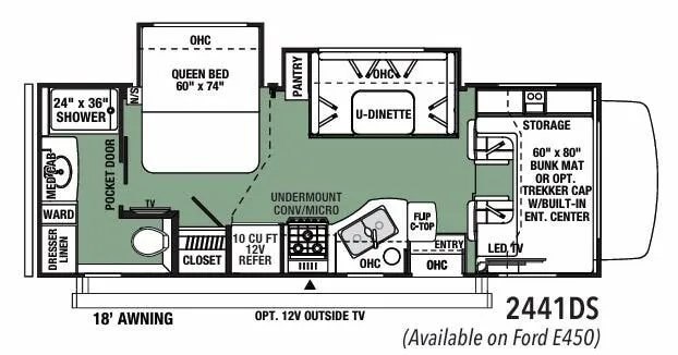 Forest River Forester Classic 2441DS floor plan