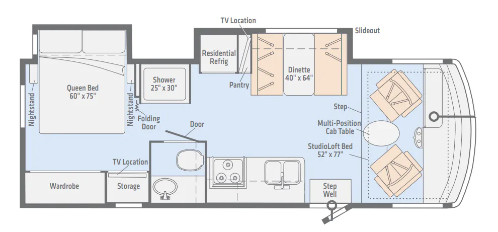 Winnebago Intent 26M floor plan