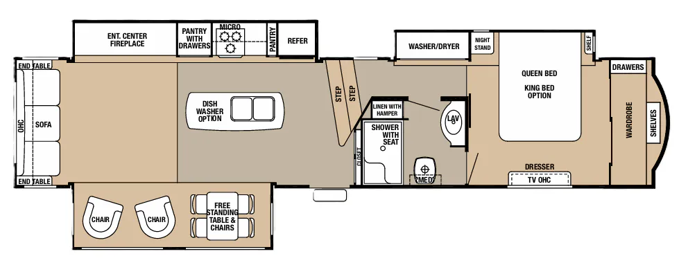Forest River Cedar Creek Hathaway Edition 38CK floor plan