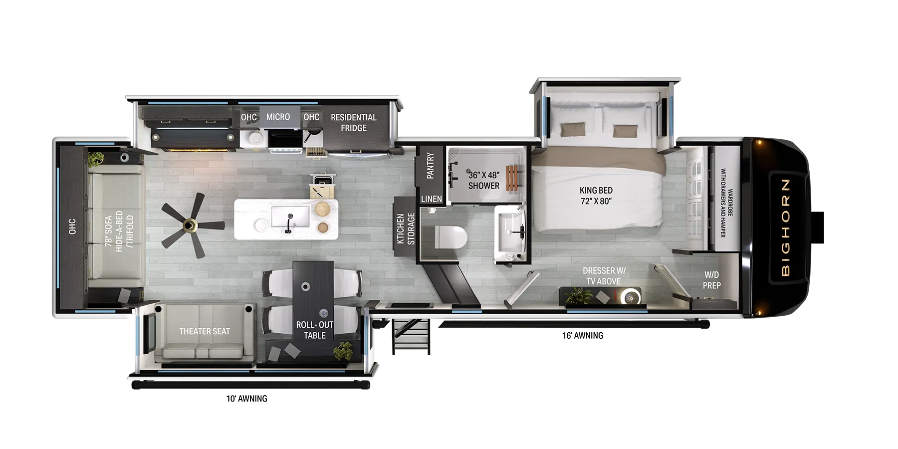 Heartland Bighorn 31RL floor plan