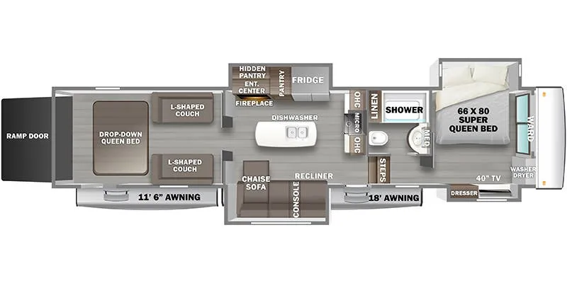 Forest River RiverStone 45BATH floor plan