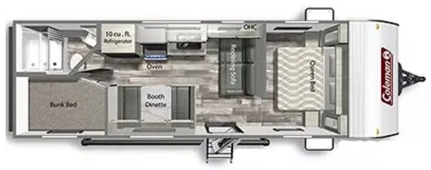 2022 Dutchmen Coleman Lantern LT 274BH - Floor plan