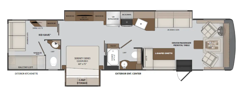 Holiday Rambler Invicta 36Y floor plan
