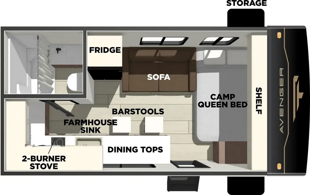 2026 Prime Time Avenger LT 17RK floor plan