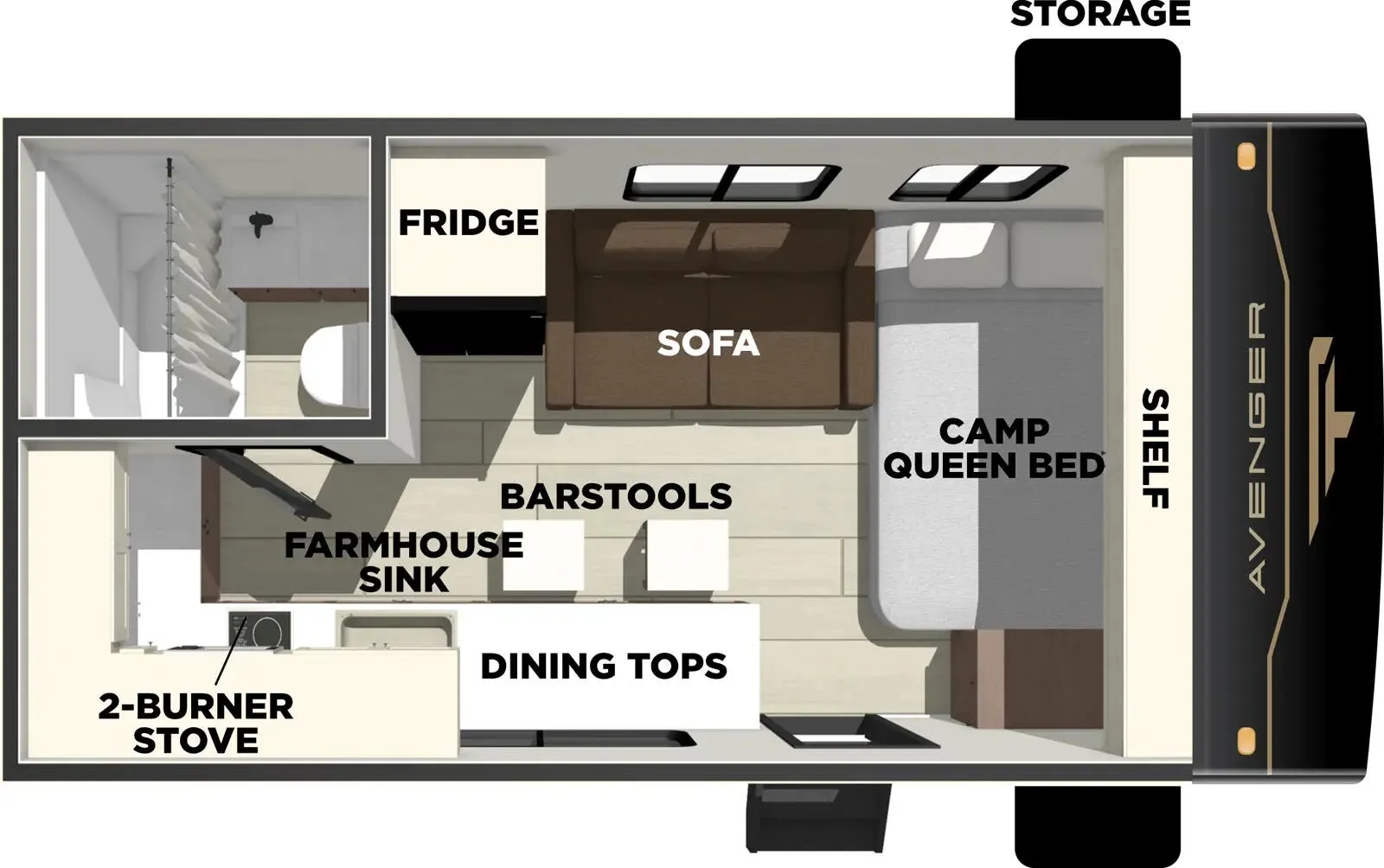 Prime Time Avenger LT 17RK floor plan