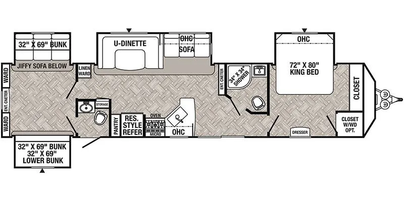 Palomino Puma 39PQB floor plan