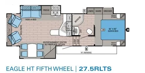 2018 Jayco Eagle HT 275RLTS floor plan
