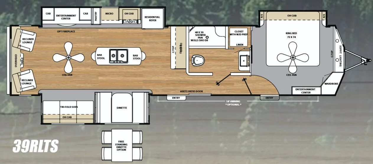 Coachmen Catalina Destination 39RLTS floor plan