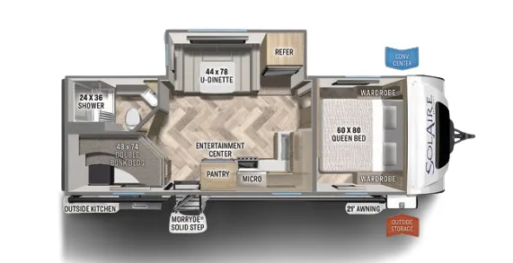 Palomino Solaire 243BHS floor plan