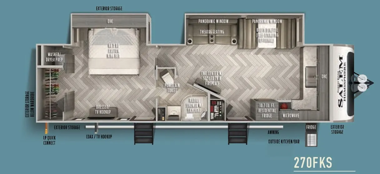 Forest River Salem Hemisphere 270FKS floor plan