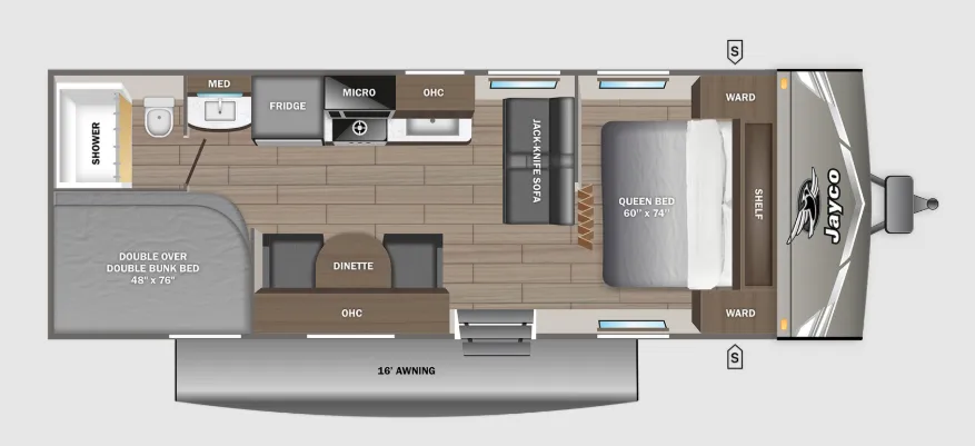 2027 Jayco Jay Flight 260BH floor plan