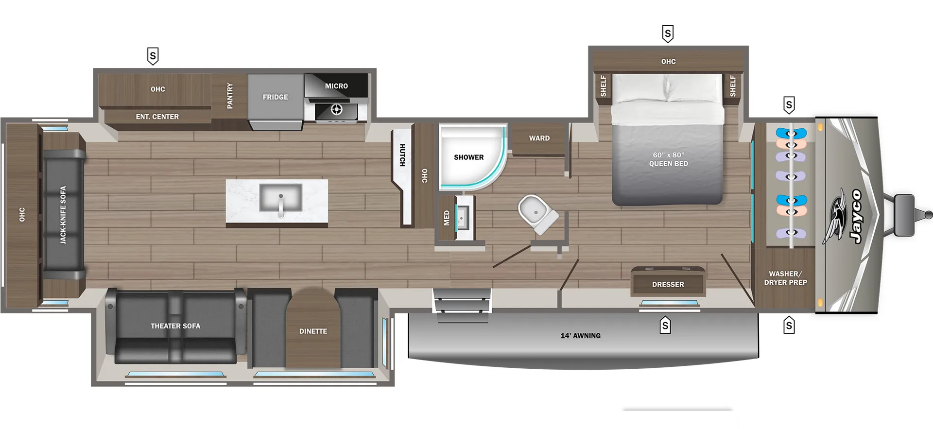 2027 Jayco Jay Flight 334RTS - Floor plan