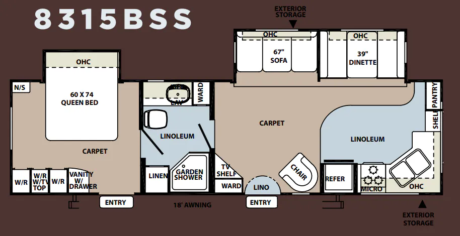 Forest River Rockwood Signature Ultra Lite 8315BSS floor plan