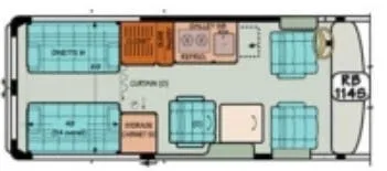 Sportsmobile Transit 114S floor plan