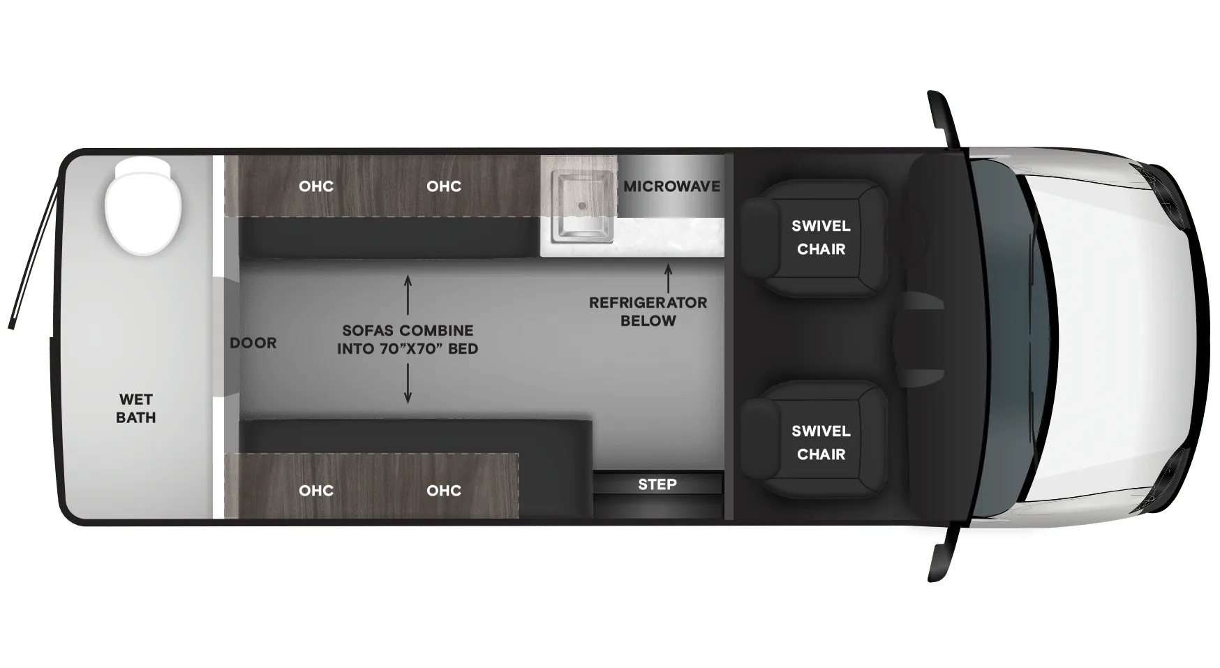 Tiffin GH1 SE 19FV floor plan