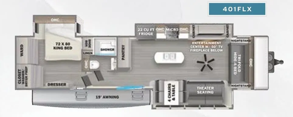 2022 Forest River Sierra 401FLX - Floor plan
