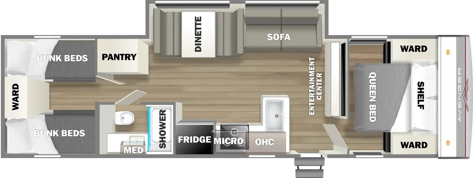 Prime Time Avenger 28QBSLE floor plan
