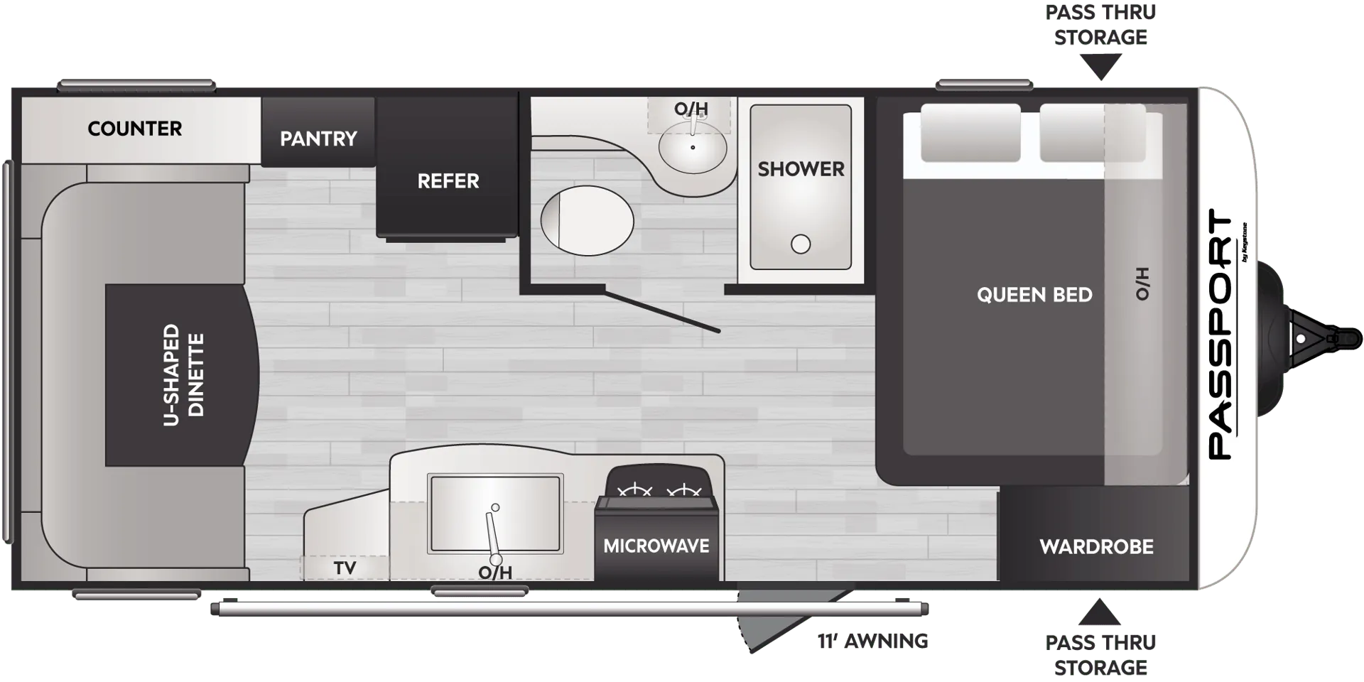 2024 Keystone Passport Mini 190RD - Floor plan