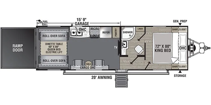 2022 Coachmen Adrenaline 27KB floor plan