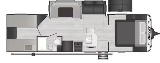 Keystone Bullet Crossfire 2870QB floor plan