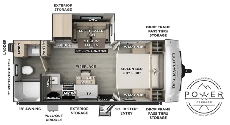 2027 Forest River RV Rockwood Mini Lite 2213S - Floor plan