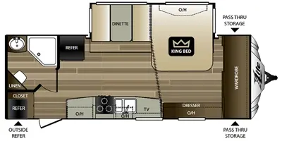 2017 Keystone Cougar 24RBS - Floor plan
