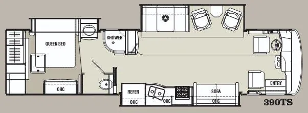 Coachmen Sportscoach Pathfinder Elite 390TS floor plan