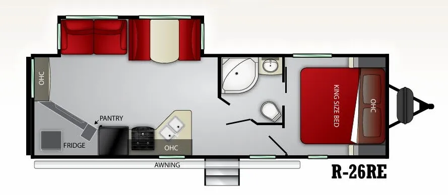 Cruiser RV Radiance 26RE floor plan