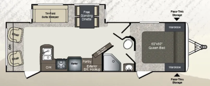 Keystone Laredo 288RL floor plan